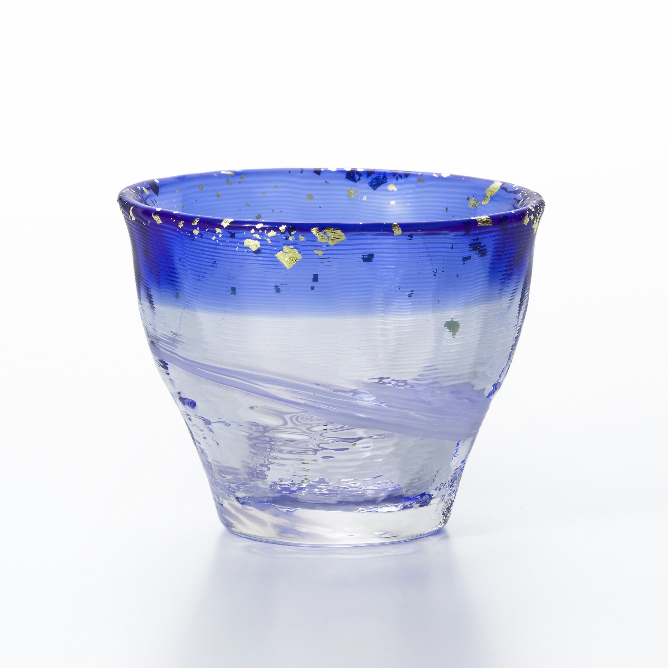 Tsugaru Handblown Guinomi Sake Cup Summer Sky ADERIA